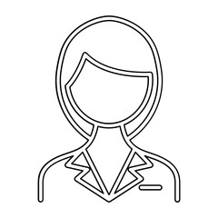 Receptionist icon in line style