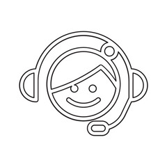 Customer service icon in line style