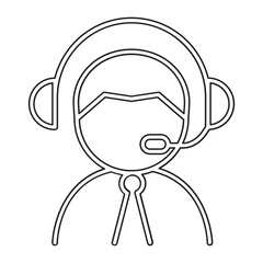 Customer service icon in line style