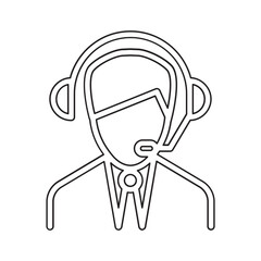 Customer service icon in line style