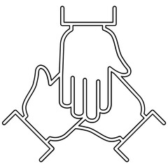 Unity icon in line style