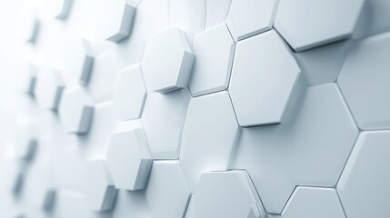 Abstract 3D Hexagon Wall Background, Modern Design