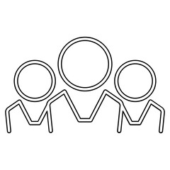 Business team icon in line style