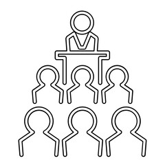 Seminar icon in line style
