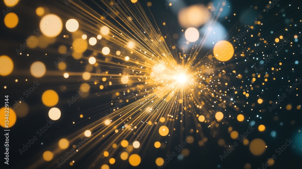 Aufkleber abstract light rays and bokeh effect creating a vibrant background