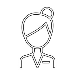 Obraz premium Flight attendant icon in line style