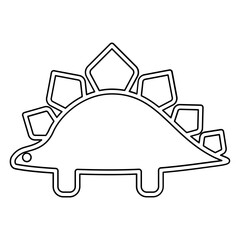 Stegosaurus icon in line style © North