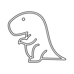 Tyrannosaurus icon in line style