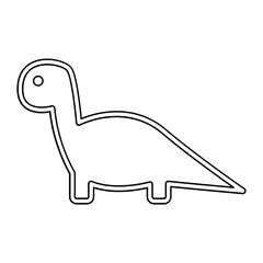 Brachiosaurus icon in line style