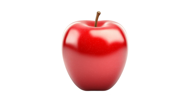 Vibrant green apple on a matching monochromatic background, study in freshness