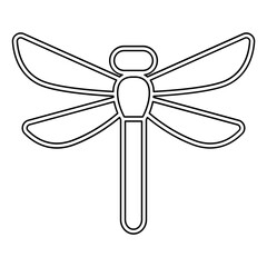 Dragonfly icon in line style