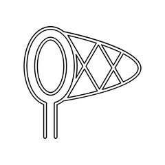 Catching net icon in line style