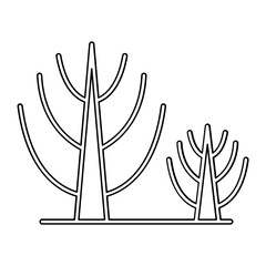 tree icon in line style