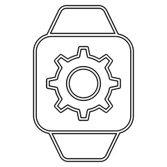 Smartwatch icon in line style
