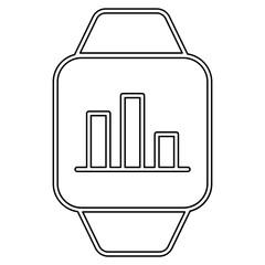 Smartwatch icon in line style