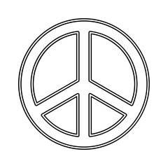 Peace icon in line style