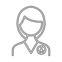Volunteer icon in line style