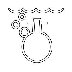Submarine icon in line style