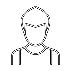 Sportsman icon in line style