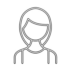Sportswoman icon in line style