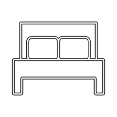 Bed icon in line style