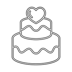 Cake icon in line style