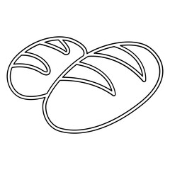 Baguette icon in line style