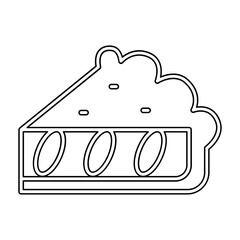 Pie icon in line style