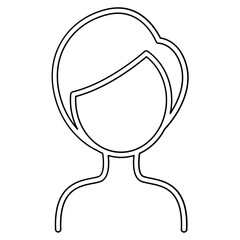 Short hair icon in line style