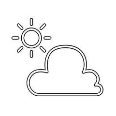 Weather icon in line style