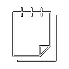 Notepad icon in line style