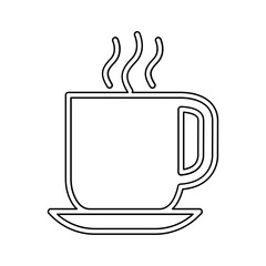 Hot milk icon in line style