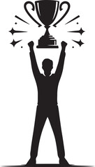 Trophy celebration vector