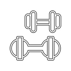 Dumbbells icon in line style