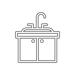 Sink icon in line style