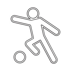 Football training icon in line style