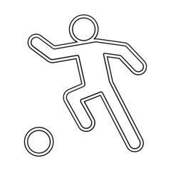 Football training icon in line style