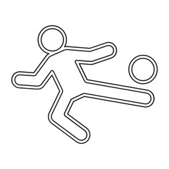Football training icon in line style