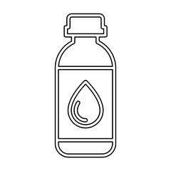 Water bottle icon in line style