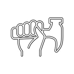 Hammer icon  in line style
