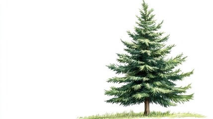Isolated Illustration of a Fir Tree