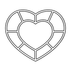 Heart icon in line style