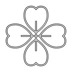 Clover icon in line style