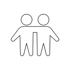 Friendship icon in line style
