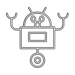 Robot icon in line style