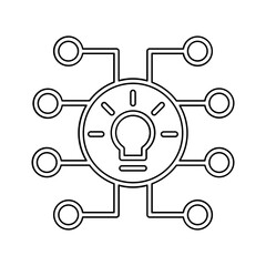 Idea icon in line style