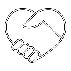 Love icon in line style