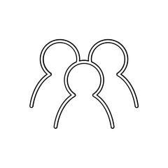 People icon in line style