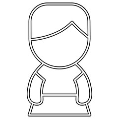Student icon in line style