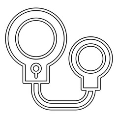 Sex toy icon in line style